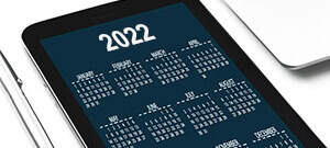Terminkalender auf einem Tablet-Computer