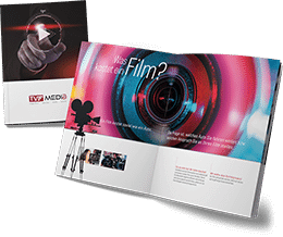 Titelseite und eine Doppelseite der TVF Media Imagebroschüre